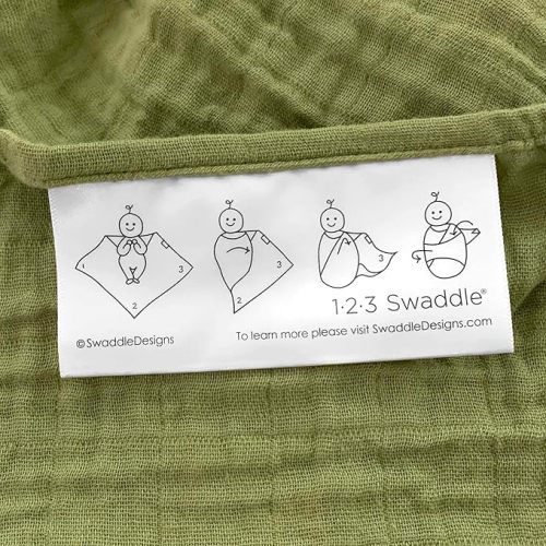 SwaddleDesigns Cotton Muslin Swaddle Blankets for Baby Boy & Baby Girl, Set of 4, Neutral Receiving Blankets for Newborn, Baby Registry & Gift, 46x46 inches, Apricity