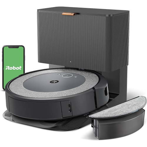Restored IRobot, i557920. Robotic Floor Cleaners, Roomba Combo i5+ Self-Emptying Robot Vacuum & Mop, 60-Day Auto Dirt Disposal,1
