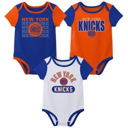 NBA New York Knicks Infant 3pk Bodysuit Set - 0-3 Months
