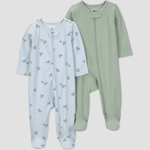 Carter's Just One You® Baby Boys' 2pk Ducks Sleep N' Play - Blue 9M