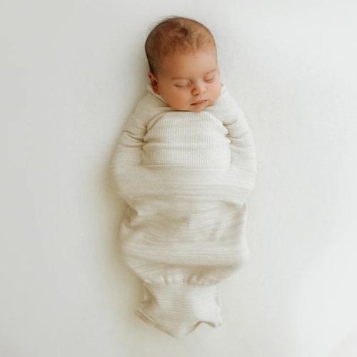 Bamboo Blend Beige Swaddle Sleep Sack – Swaddelini