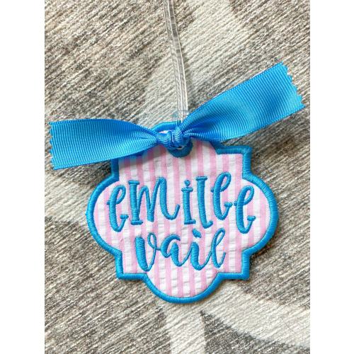 Backpack Name Tag Bag Tags Luggage Tag Fabric Name Tag Fabric Embroidered Backpack Name Tag