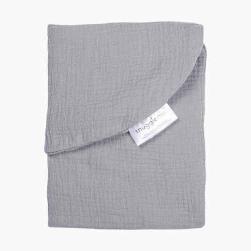 Snuggle Me Organic Infant Lounger Curve Muslin Cover - Stone