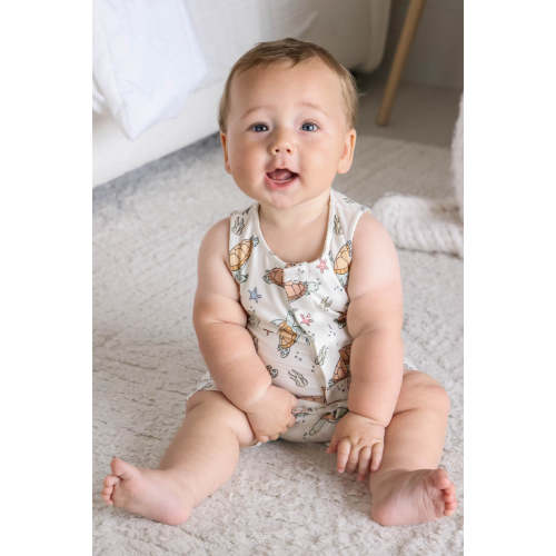 Sleeveless Snap Romper | Turtley Rad