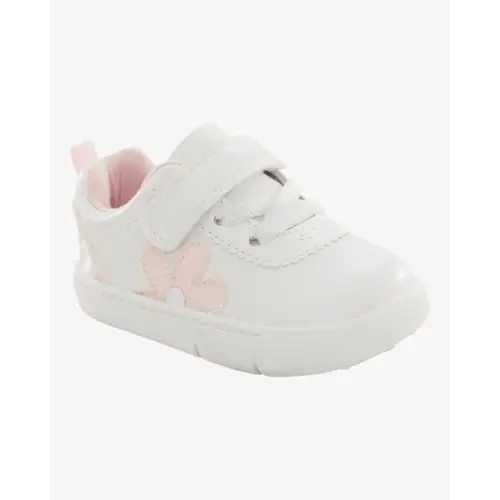 Every Step® First Walker  Flower Casual Sneakers - White | Carter's