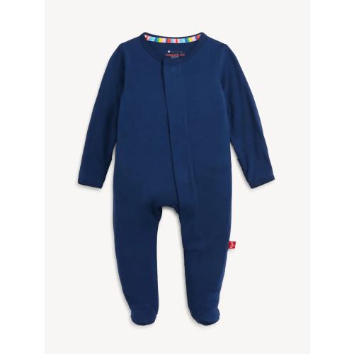 Blue Solid Magnetic Model Footie – Little Josie's