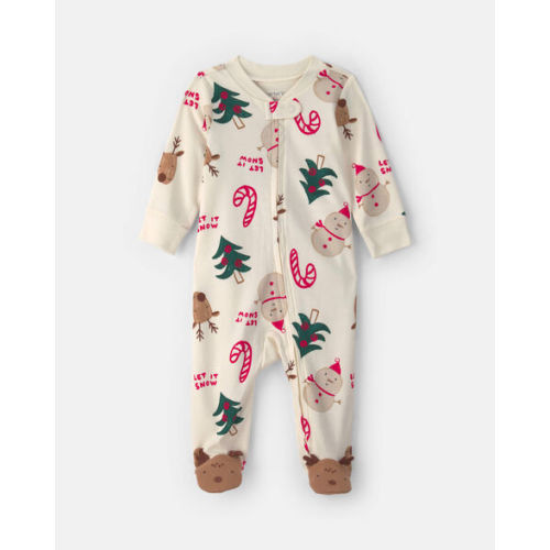 Christmas 2-Way Zip Pajamas 3M