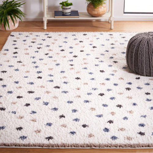 Ebern Designs Calico Shag Performance Polka Dots Rug & Reviews | Wayfair