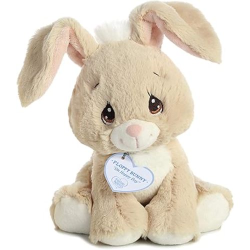 Aurora® Inspirational Precious Moments™ Floppy Bunny Stuffed Animal - Cherished Memories - Enduring Comfort - Brown 8.5 Inches