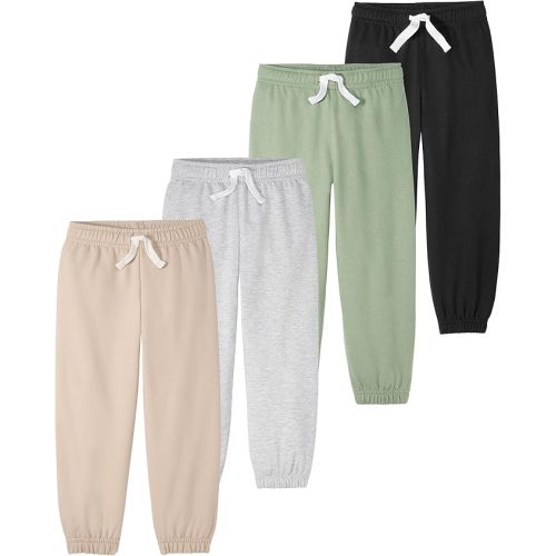 Garanimals Baby & Toddler Boy Jogger Pants - Machine-Washable Kid's Clothes - Size 0-6T - 4 Pack Set