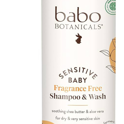 Babo Botanicals Sensitive Baby Fragrance-Free 2-in-1 Shampoo & Wash - Shea Butter, Calendula & Aloe Vera - EWG Verified - Cruelty-Free - Vegan - Pediatrician Tested - For Babies & Kids