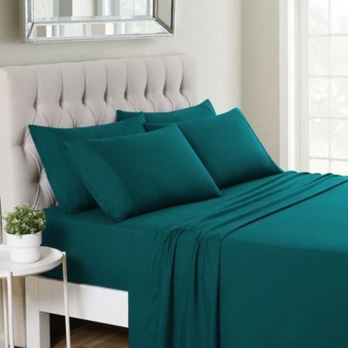 4 Piece Sheet Set, Deluxe Ultra Soft 1500 Series, Double Brushed Microfiber by Sweet Home Collection®- Twin, Teal