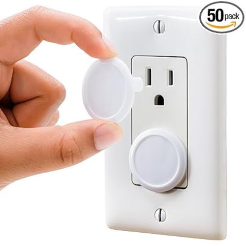 Outlet Covers Baby Proofing (50 Pack) Safe & Secure Electric Plug Protectors | Sturdy Childproof Socket Covers for Home & Office | Easy Installation | Protect Toddlers & Babies | White