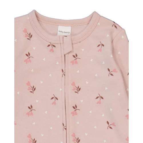 Light Pink Baby Cotton 2-Way Zip Romper | Best&Less™ Online