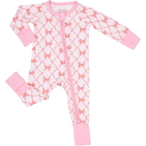 LollyBanks Baby Pajamas, Long Sleeve Baby Romper with 2-Way Zipper, 95% Viscose from Bamboo and 5% Spandex, Infant Sleepers