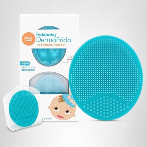 Frida Baby DermaFrida The SkinSoother Baby Bath Brush | Cradle Cap Brush for Babies, Baby Essential for Dry Skin, Cradle Cap Treatment and Eczema | 1 Pack