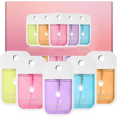 New 5 Pcs Moisturizing Hand Sanitizer Spray,Portable Power Mist Hydrating Travel Size,Skin Moisturizer Tightens(5 Scents,6.5 Fl Oz)