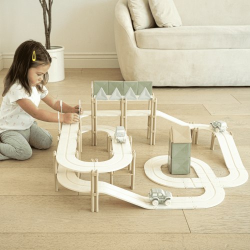 Magnetic Race Track for Kids | STEM Building Toy | Square House