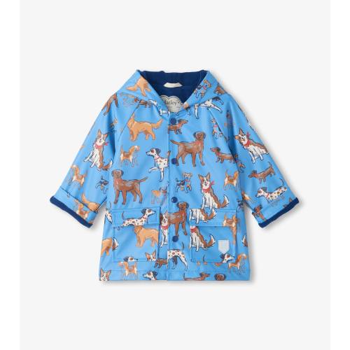 Baby & Toddler Boys Blue Little Pups Rain Jacket