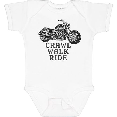 inktastic Crawl Walk Ride Motorcycle Baby Bodysuit