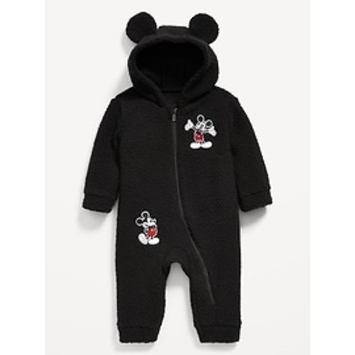 Disney© Mickey Mouse Sherpa Hooded One-Piece for Baby | Old Navy