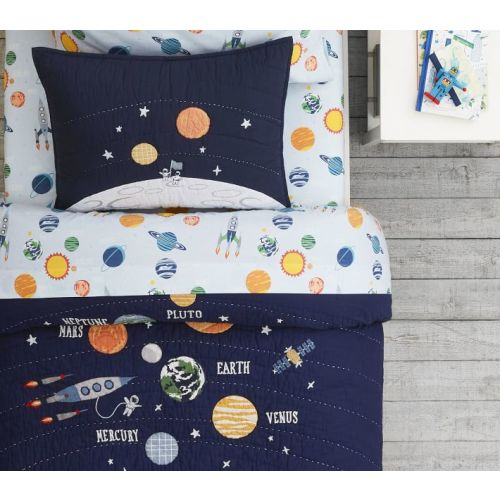 Summer Weight Solar System Glow-in-the-Dark Quilt & Shams | Pottery Barn Kids