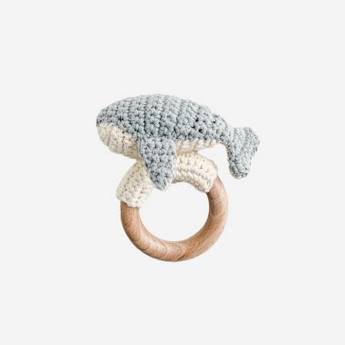 Cotton Crochet Baby Rattle Whale Nautical – The Blueberry Hill