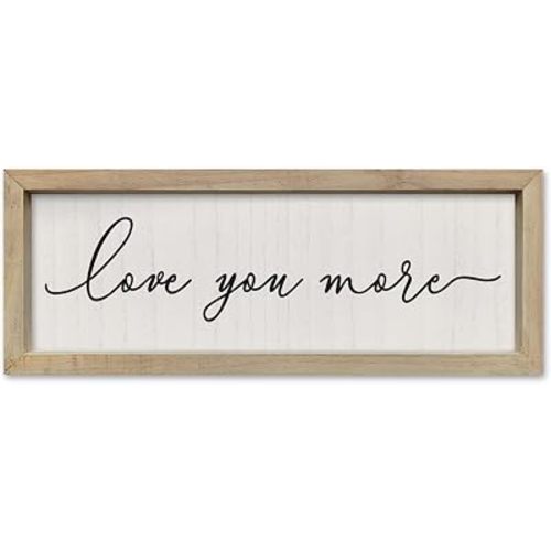 SRSZHIYUE I Love You More Sign 16 X 6 Wood