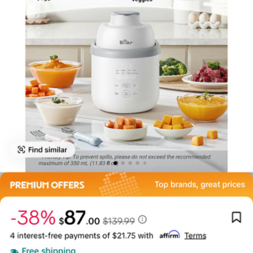 Bear NutriEase AllStage Stainless Steel Baby Food Maker Steamer and Blender, Truly OneStep Baby Food Processor Puree Maker Grinder Mills, Auto Cooking&Grinding for Healthy Homemade Baby Food, BPA-Free - TikTok Shop