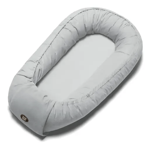 Baby Lounger Pillow for Newborn 0-24 Months, Breathable & Soft Newborn Essentials Infant Lounger, Adjustable Tummy Time Baby Lounger for Home and Travel, Baby Girls & Boys Babies Stuff, Grey