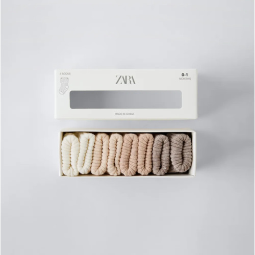 FOUR-PACK OF COLORFUL SOCKS - Light beige | ZARA United States