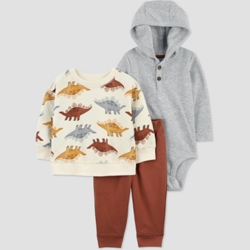 Carter's Just One You® Baby Boys' Dino Top & Bottom Set - Brown, Size: Newborn