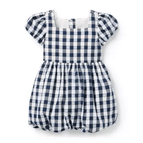 Girl Merchant Marine Gingham Gingham Bubble Skirt Dress by Janie and Jack