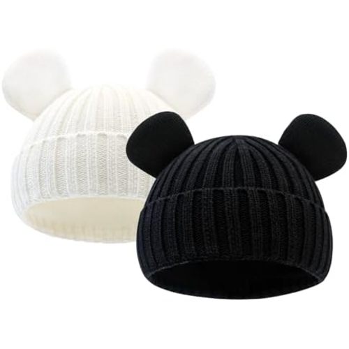 RUIKUNA Toddler Boy Winter Beanie Baby Knit Hat Warm Girl Beanies Newborn Cute Hats for Kids