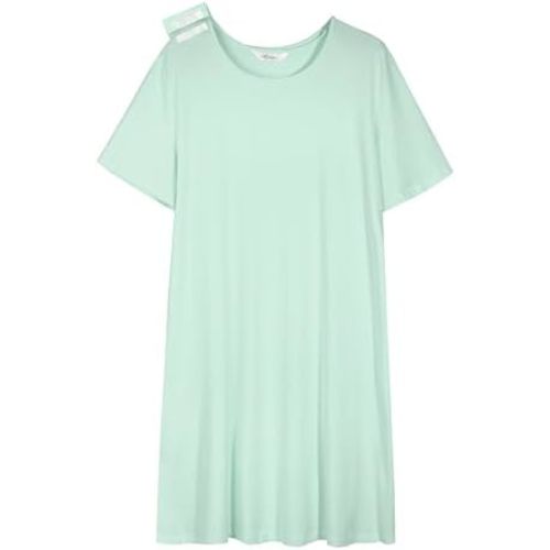 AVIIER 100% Cotton Hospital Gowns for Women Open Back Tear Away Post Shoulder Surgery Dress Adaptive Clothing Nightgowns