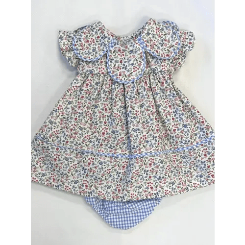 Sophie & Lucas Red/Blue Floral Dress