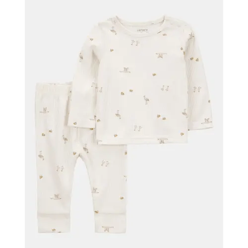 Baby 2-Piece Bird Print Long-Sleeve Tee & Pant Set | Carter's