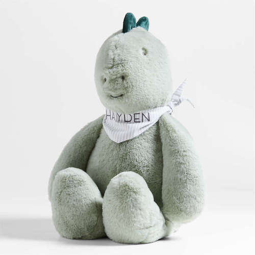 Personalized Crate Cuddlies Large Green Dinosaur Kids Stuffed Animal