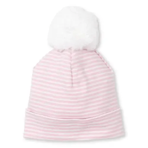Classic Rib Pink Stripe Hat Small