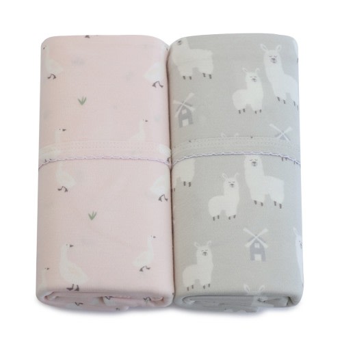 Bubba Blue Provincial Wrap 2 Pack Blush/Grey