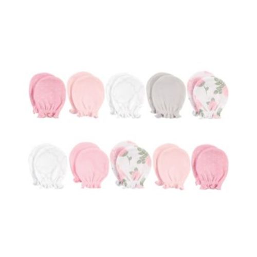 Baby Girls Hudson Cotton Scratch Mittens, Enchanted Forest, 0-6 Months