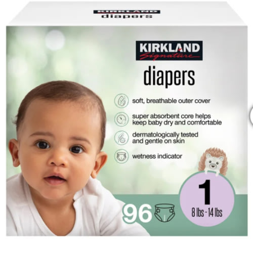 Kirkland Signature Diaper Size 1, 96-count | Costco