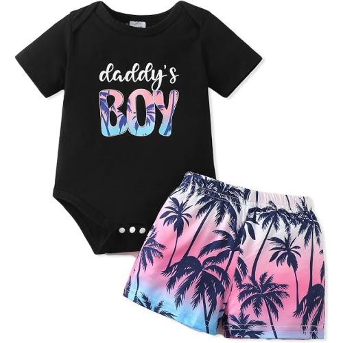 Newborn Baby Boy Clothes Letter Printed Romper Shorts t Outfits Camo Clothing Set 0 3 6 9 12 Months