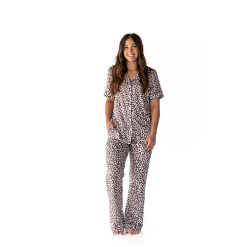 LEOPARD | WOMEN'S BUTTON UP SHORT SLEEVE SET