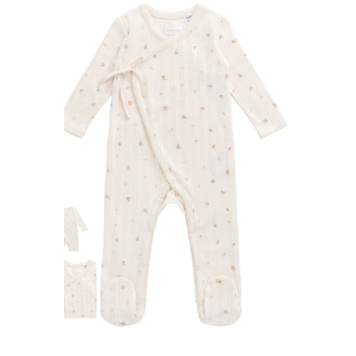 Organic Cotton Pointelle Wrap Onepiece - Sweet Magnolia Simple – Jamie Kay USA