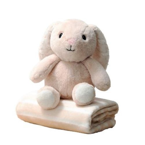 The Peanutshell Gift Set, Fluffy Bunny Plush Stuffed Animal Toy and Blanket for Boys and Girls