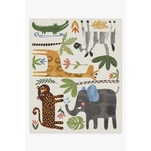 Jungle Safari Multicolor Rug | Ruggable US