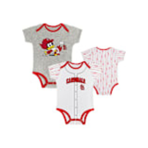 St Louis Cardinals Baby HEATHERGREY Play Ball One Piece Set - 133421082