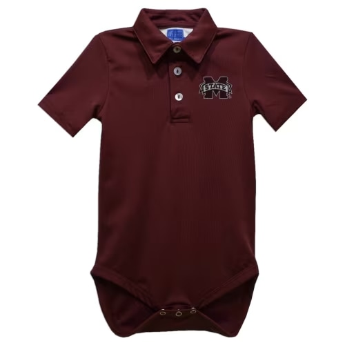 Mississippi State Bulldogs Vive La Fete Infant Polo Bodysuit - Maroon