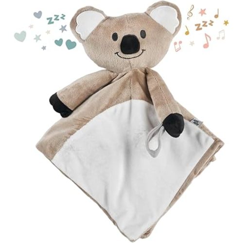 Riff Raff Baby Sleep Toy Soother - Musical Plush Koala with White Noise & Lullaby - Lovey Security Blanket for Newborns & Infants